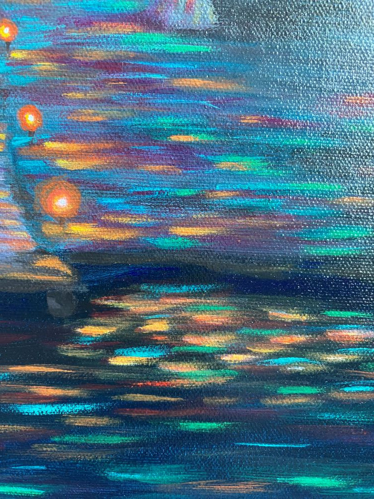 Guiding Lights - Original Acrylic Painting 16x20in